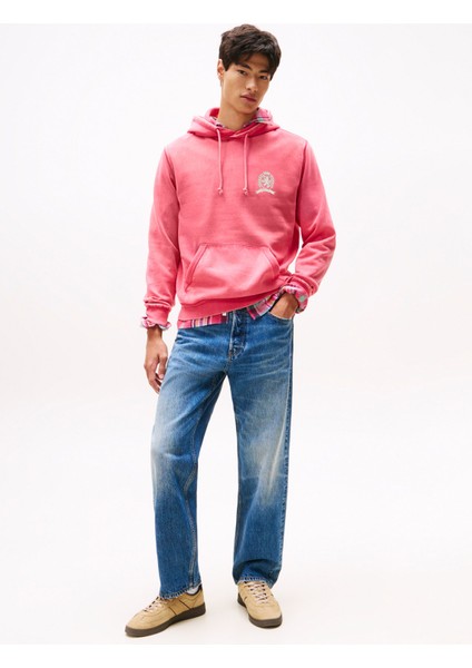 Kapüşon Yaka Pembe Erkek Sweatshırt DM0DM22085XI5 Tjm Reg Washed Crest