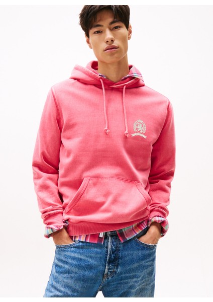 Kapüşon Yaka Pembe Erkek Sweatshırt DM0DM22085XI5 Tjm Reg Washed Crest fiyatları