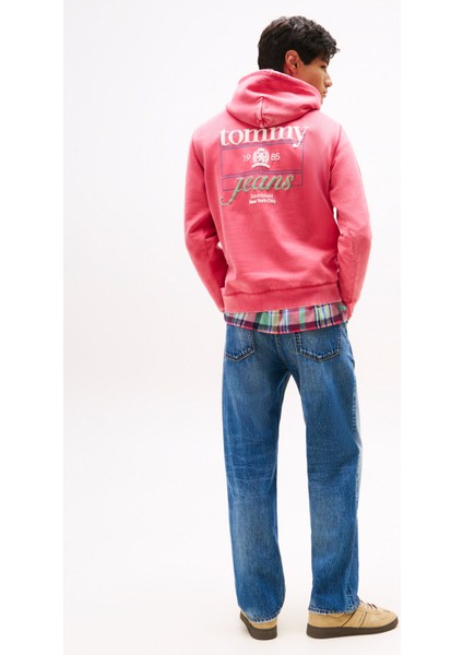 Kapüşon Yaka Pembe Erkek Sweatshırt DM0DM22085XI5 Tjm Reg Washed Crest fırsatları