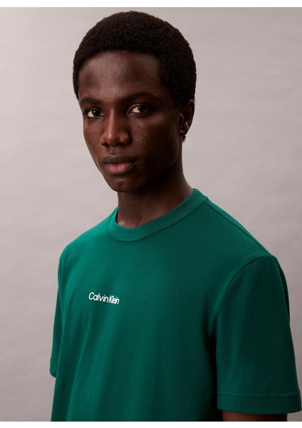 Bisiklet Yaka Düz Yeşil Erkek T-Shirt LVGMF5K100IYE Lıfestyle Ss Tee fırsatları