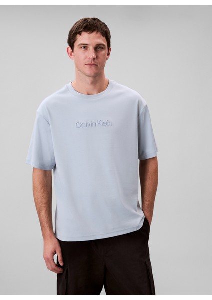 Bisiklet Yaka Mavi Erkek T-Shirt LV04LC206G80C_A - Rel Fashion Logo fiyatları