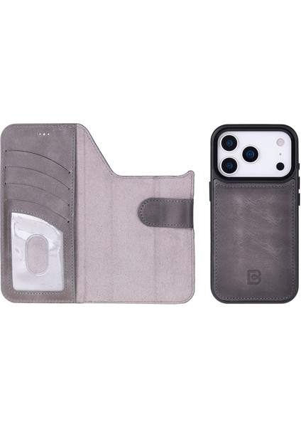 iPhone 17 Pro Uyumlu Hakiki Deri Magsafe ve Rfıd Koruma Özellikli Çıkarılabilir Cüzdanlı Kılıf modelleri