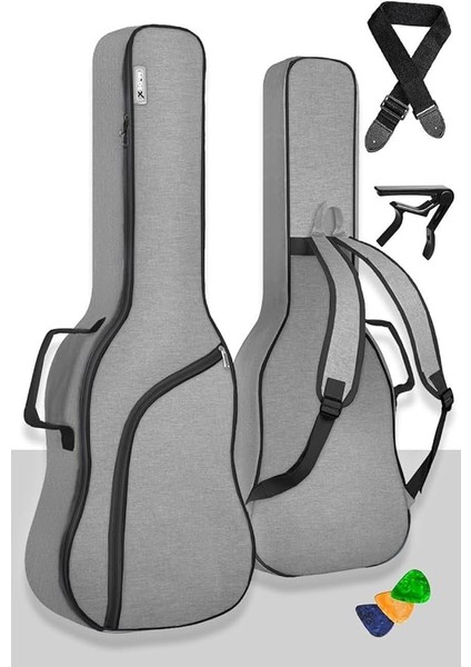 CS-39PAK Klasik Gitar Çantası Gigbag Soft Case Kılıf Su Geçirmez (Askı Capo Pena)