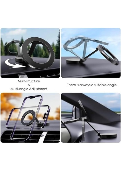 G118 Magsafe Ile Uyumlu Süper Mıknatıslı 360 Derece Dönebilen Içerisindeki Metal Aparatlarla Tüm Cep Telefonlarına Uyumlu Araç Telefon Tutucusu Masaüstü Telefon Tutucusu Araç Tutucu A+Kalite fiyatları