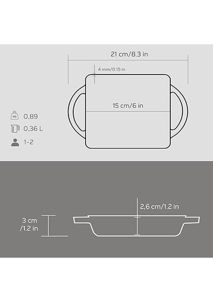 Döküm Mini 12X15 Tava indirimleri