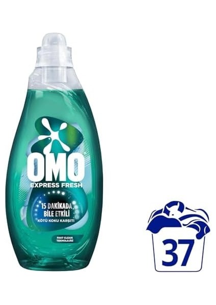 Omo Express Fresh Kötü Koku Karşıtı Beyaz ve Renkliler Sıvı Çamaşır Deterjanı, 1480 ml modelleri