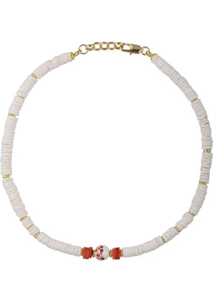 Beyaz - Mercan Kolye Akrila Necklace