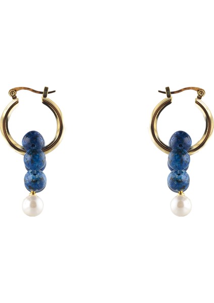 Mavi - Beyaz - Altın Küpe Asra Earrings fiyatları