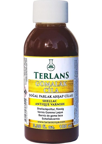 Doğal Ahşap Cilası Gomalak 100 ml - Antik Vernik - Shellac