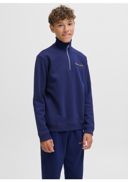 Nakışlı Erkek Çocuk Mavi Sweatshırt 12284067 fiyatları