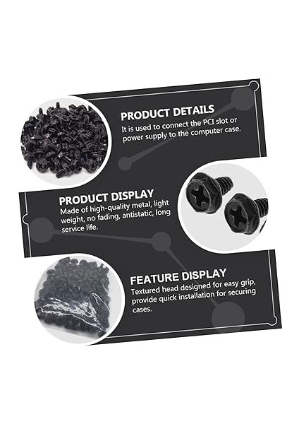 200ADET Metal Güç Kaynağı Vida Seti Pci Yuvası Için Bilgisayar Kasası Vidası Yüksek Performans ve Güvenilirlik ile Kolay Kurulum indirimleri