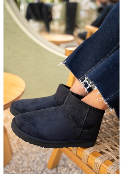 Toxy Siyah Süet Kürklü Bot modelleri