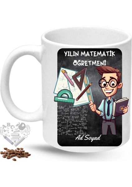 Matematik Öğretmeni Erkek Öğretmenler Günü Hediyesi Isimli Baskılı Porselen Kupa Bardak fiyatları