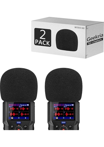 Yaratıcılar Için Köpük Ön Cam Zoom H4 Essential Recorder ile Uyumlu, Mikrofon Rüzgar Kapağı, Sünger Filtresi, Taşınabilir Dijital Kayıt Cihazı (Siyah / 2'li Paket)