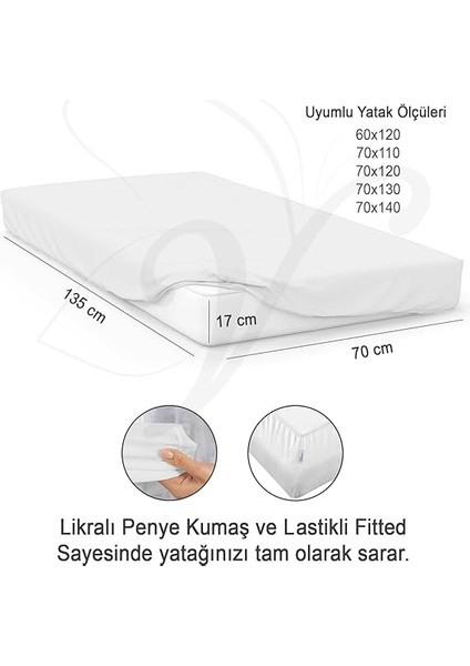Pamuk Penye, Lastikli Full Kenar Bebek Çarşafı – Oeko-Tex Sertifikalı, Yumuşak ve Nefes Alabilir, Organik Pamuk, Anne Yanı, Çocuk Beşik Çarşafı (Beyaz) fırsatları