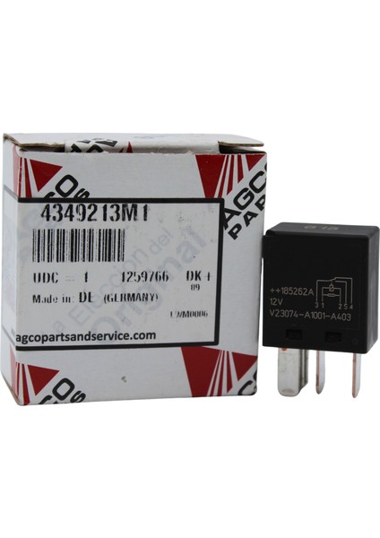 Massey Ferguson 4349213M1 Röle (12V 120A) – Orijinal Agco Ürün – Mf