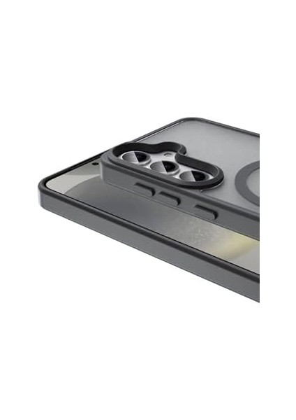 Galaxy S24 Kılıf Uyumlu Şarj Özellikli Mat Arka Yüzey Sio Kapak - Koyu Mor fiyatları