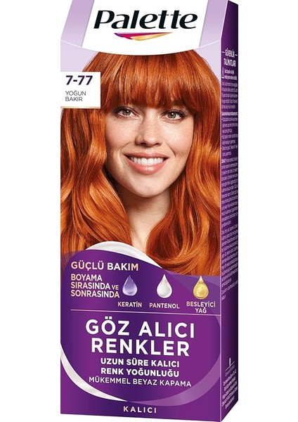 Yoğun Göz Alıcı Renk Saç Boyası 7-77 Yoğun Bakır