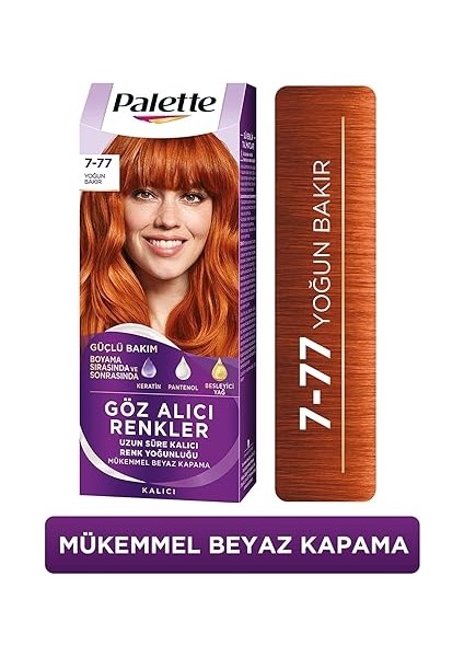 Yoğun Göz Alıcı Renk Saç Boyası 7-77 Yoğun Bakır modelleri