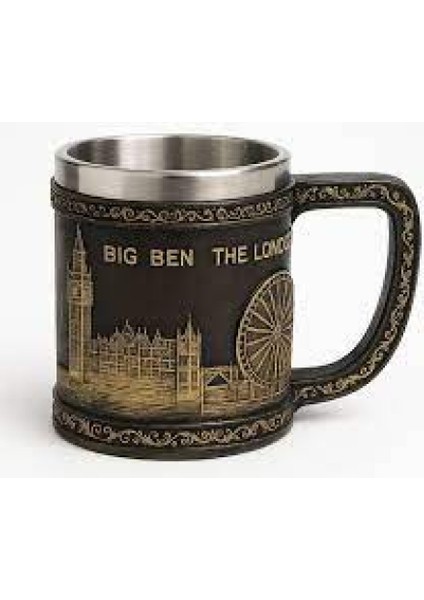 Londra Detaylı Çelik Kupa