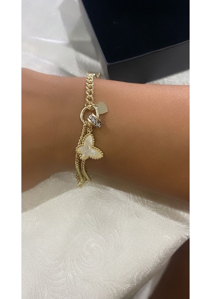 Çelik Altın Kaplama Şekilli Bileklik