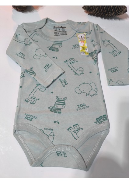 Kız Erkek Çocuk Bebek Uzun Kollu Çıtçıtlı Body-Badi %100 Pamuk 1-2-3-4-5-6 Yaş fiyatları