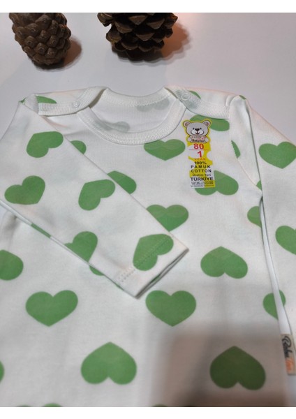 Kız Erkek Çocuk Bebek Uzun Kollu Çıtçıtlı Body-Badi %100 Pamuk 1-2-3-4-5-6 Yaş