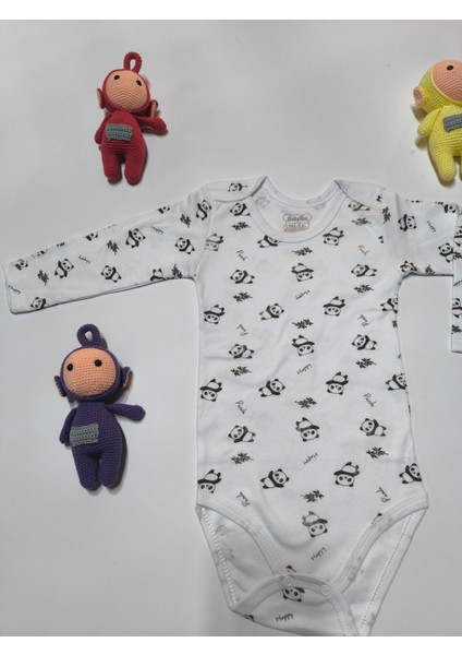 Çocuk Bebek Uzun Kollu Çıtçıtlı Body-Badi %100 Pamuk Nefes Alabilen Kumaş 3.5-4-5-6 Yaş