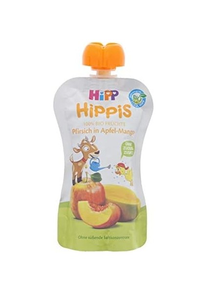 Hipp Organik Şeftalili Mangolu Elma Püresi 100 gr