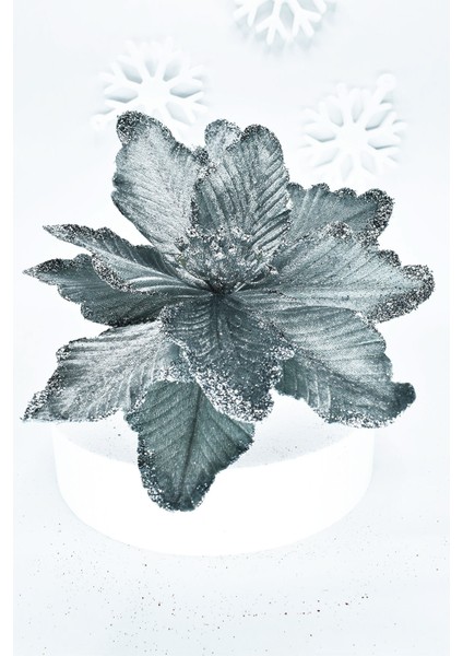 25X25 Yapay Çiçek Gümüş