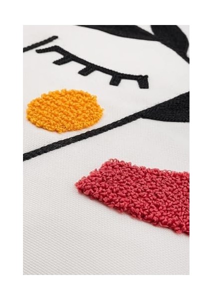 45X45 Özel Tasarım Panç Süzene Desen Dekoratif Kırlent Kılıfı Modern Beyaz 52 modelleri