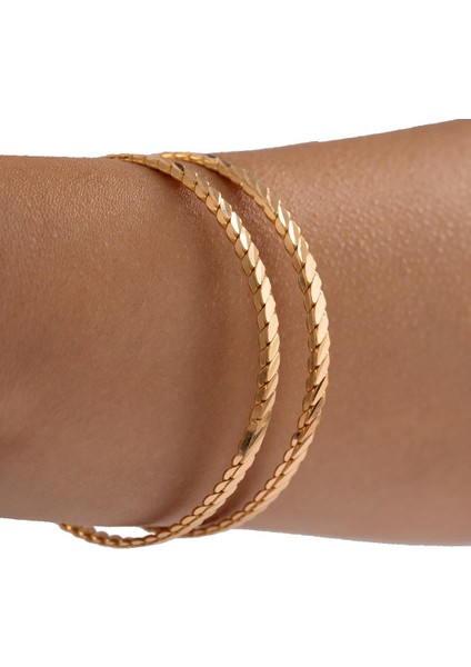 2 Ad x 15 Gram (Gr) 3'lü Burma Bilezik 22 Ayar Yatırımlık Işçiliksiz