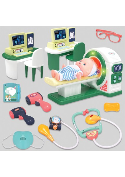 Işıklı ve Sesli Bilgisayarlı Tomografi Makinesi Medikal Oyun Seti modelleri