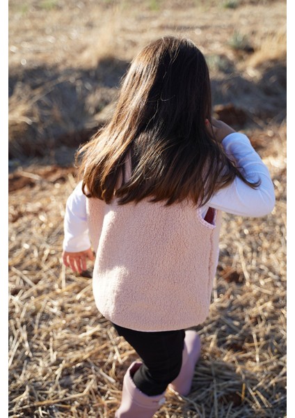 Kiraz Nakışlı Pembe Teddy Bebek Çocuk Yeleği fırsatları