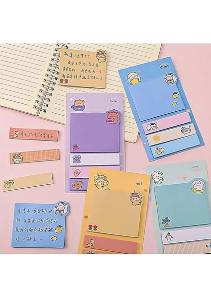 Mor Temalı 4 Renkli Not Seti • Post-It • Sticky Note modelleri