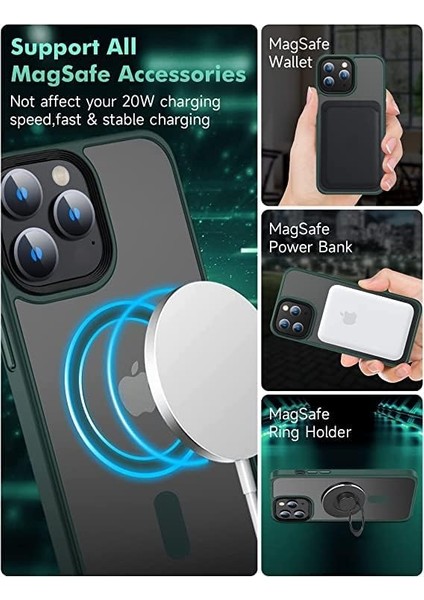 13 Pro Için ile Uyumlu Kenarları 1.kalite Silikon Arkası Parmak Izi Bırakmayan Mat Polikarbonat Fusion Kılıf (Fusion - Yeşil) fiyatları