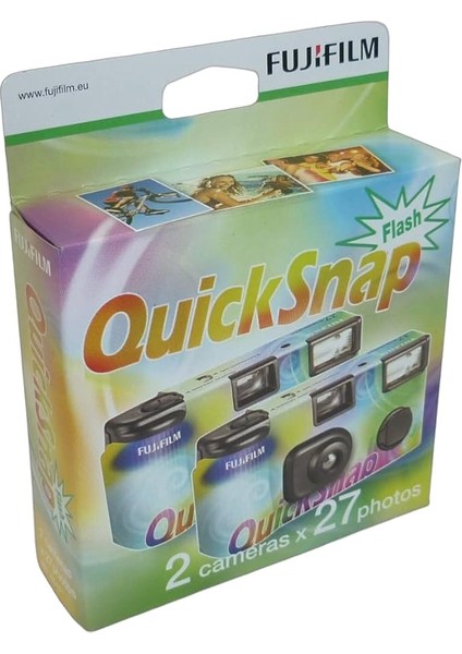 Fujifilm 7130786 Quicksnap Flash 27 Einwegkamera Iso 400 (2'li Paket)
