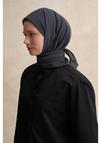 Organik Kırışık Eşarp Antrasit