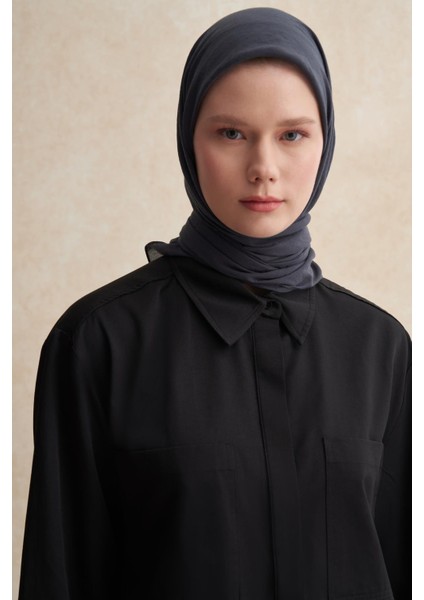 Organik Kırışık Eşarp Antrasit modelleri