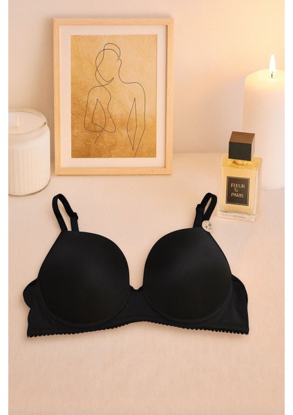 Dolgulu Basic Siyah Rengi Sütyen – Gün Boyu Konfor ve Kusursuz Görünüm modelleri