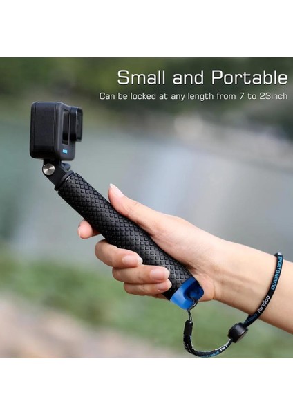 Gepuly Pole 45'' (1150 Mm) Sualtı Özçekim Sopası , Su Geçirmez Kolu Kavrama Monopod Alüminyum Gopro - Max INSTA360 - Akaso Djı Osmo Dijital Kameralar Için Selfi Çubuğu