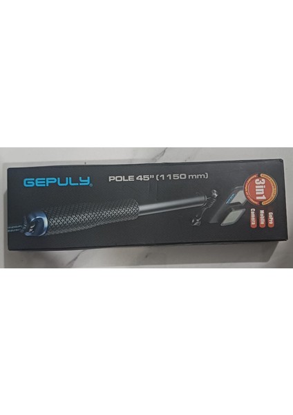 Gepuly Pole 45'' (1150 Mm) Sualtı Özçekim Sopası , Su Geçirmez Kolu Kavrama Monopod Alüminyum Gopro - Max INSTA360 - Akaso Djı Osmo Dijital Kameralar Için Selfi Çubuğu