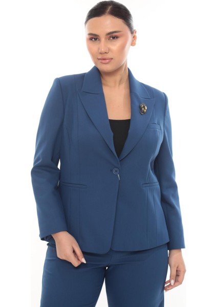 Kadın Şık Blazer Ceket Pantolon Takım Zarif Günlük Ofis Model modelleri