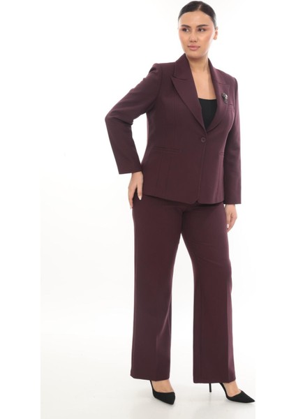 Kadın Şık Blazer Ceket Pantolon Takım Zarif Günlük Ofis Model fırsatları