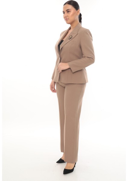 Kadın Şık Blazer Ceket Pantolon Takım Zarif Günlük Ofis Model fırsatları