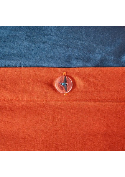 Soft Colorful Çift Kişilik Nevresim Takımı - Kiremit / Lacivert modelleri