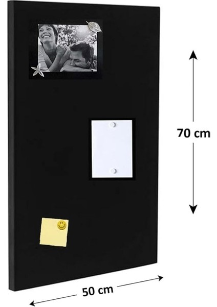 Magnet Magnet Panosu, Dekoratif Mıknatıslı Pano, Siyah, Metal Pano, 50X70 cm fiyatları