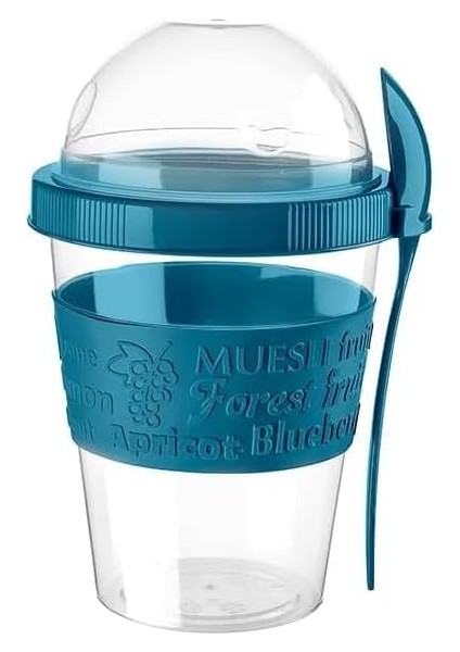 Go Hazneli Yoğurt Kabı 600 ml (Mavi)