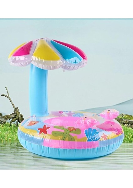 Gölgelikli Bebek Simidi Bebek Yüzme Simidi Mantar Başlıklı Deniz Simidi Tek Ebat Mavi fiyatları