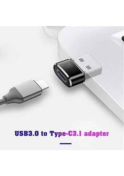 USB 3.0 To Type C 3.1 Şarj Data Çevirici Dönüştürücü Adaptör 4429 Siyah modelleri